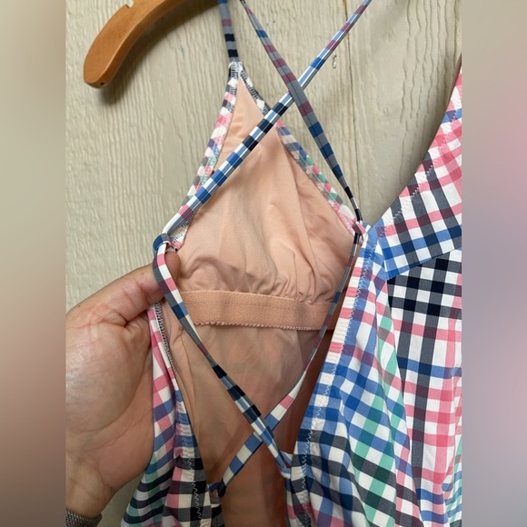 J. Crew Multicolor Plaid One Piece Swimsuit - Picture 6 of 7